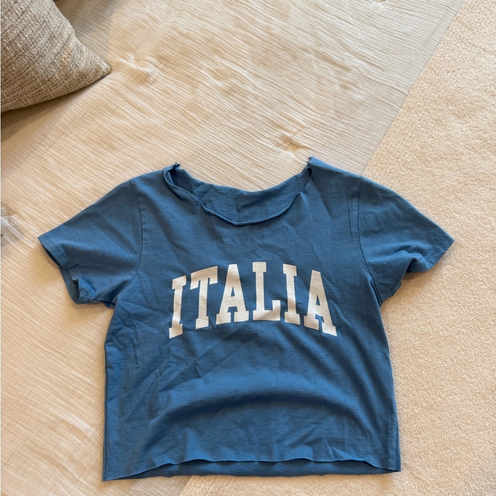 Brandy Melville Blue Italia Kids Tee